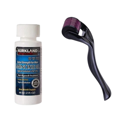 Minoxidil Kirkland - 1 Frasco + Derma Roller 0.5mm