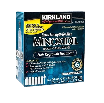 Minoxidil Kirkland - 6 Unidades (caixa lacrada) +Conta Gotas
