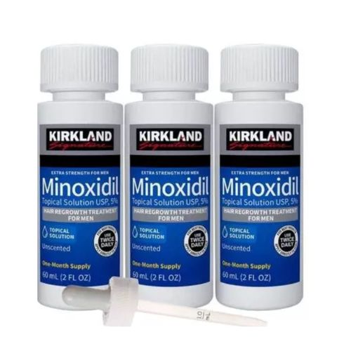 Minoxidil Kirkland - 3 Unidades + Conta Gotas
