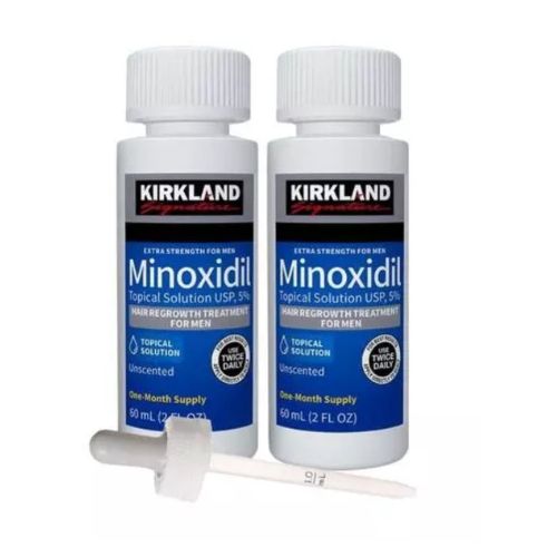Minoxidil Kirkland - 2 Frascos + Conta Gotas