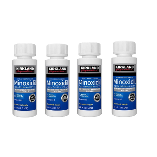 Minoxidil Kirkland - 4 Unidades + Conta Gotas